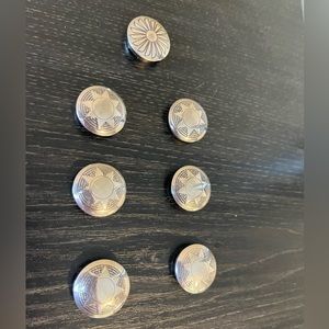Sterling Silver Button Covers